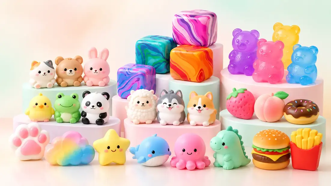 Custom PU, TPR and silicone squishy toys manufactured by EDNTOY